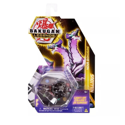Spin Master (Nillious Purple) Bakugan Legends Nova Light-Up Collectable Figures