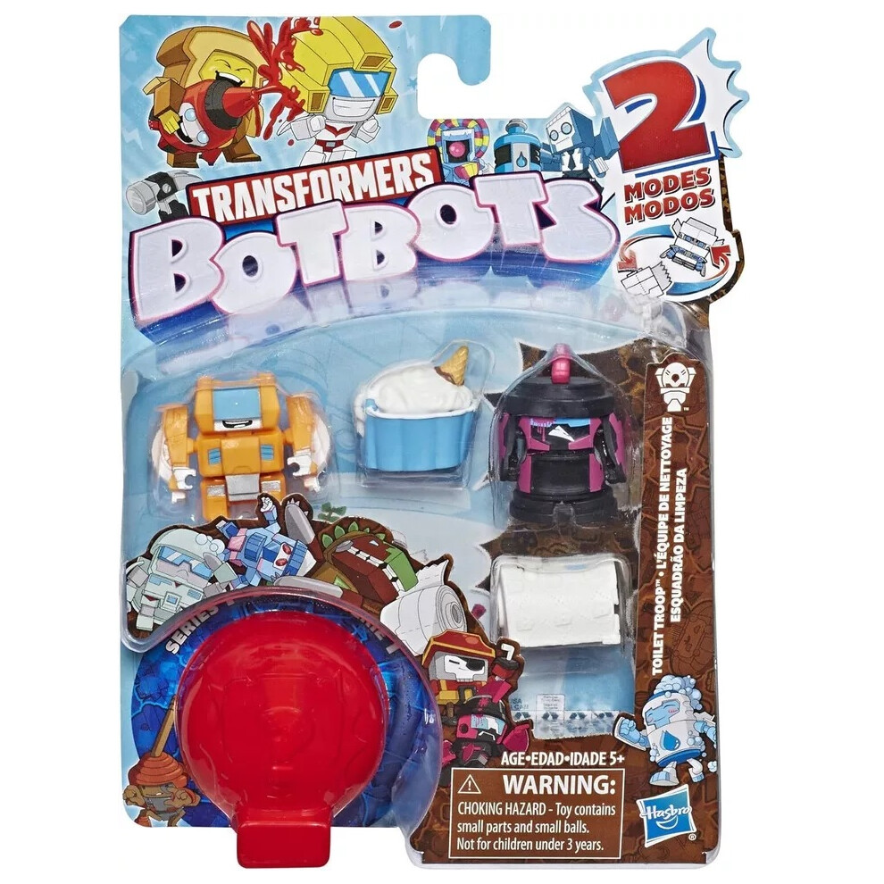 (Toilet Troop) Transformers BotBots Toys S1 Mystery 2-in-1 Figure