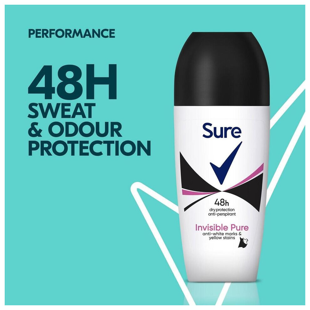 Sure Women Roll On Invisible Pure Anti-Perspirant 48Hrs Dry Protection, 50ml