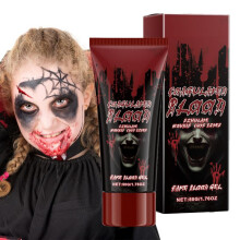 Washable Fake Blood Vampire Blood 1.76oz Realistic Blood Gel For Sfx Washable Special Makeup For Nosebleed Stage Costume