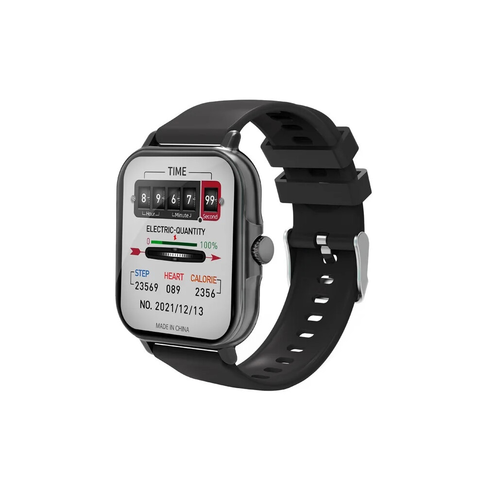 (Black) 2023 Smart Watch Bluetooth Call Play Music Smartwatch Fitness Clock Digital