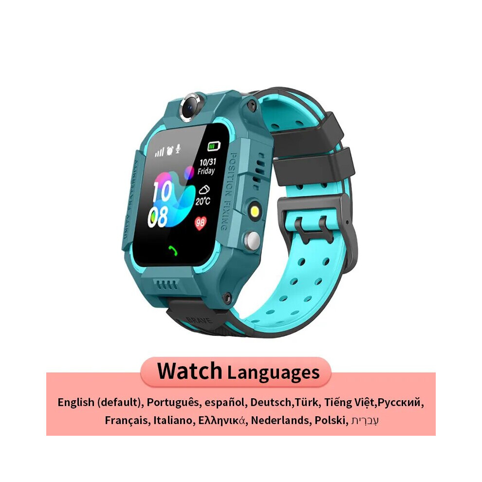 ( Lifewaterproof) Kids Smart Watch Sim Card Sos Call Phone Smartwatch For Children Photo Green 9774027908588