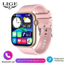 (pink, Bluetooth Call) Blood Pressure Monitoring Smart Watch Women Heart Rate Monitor Bracelet