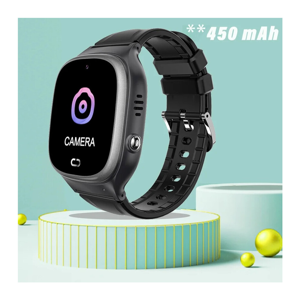(, With Retailed Box) Kids Smart Watch 2G Sim Card Sos Lbs 450 Mah Phone Watch For Kids Photo Black 9774027902548