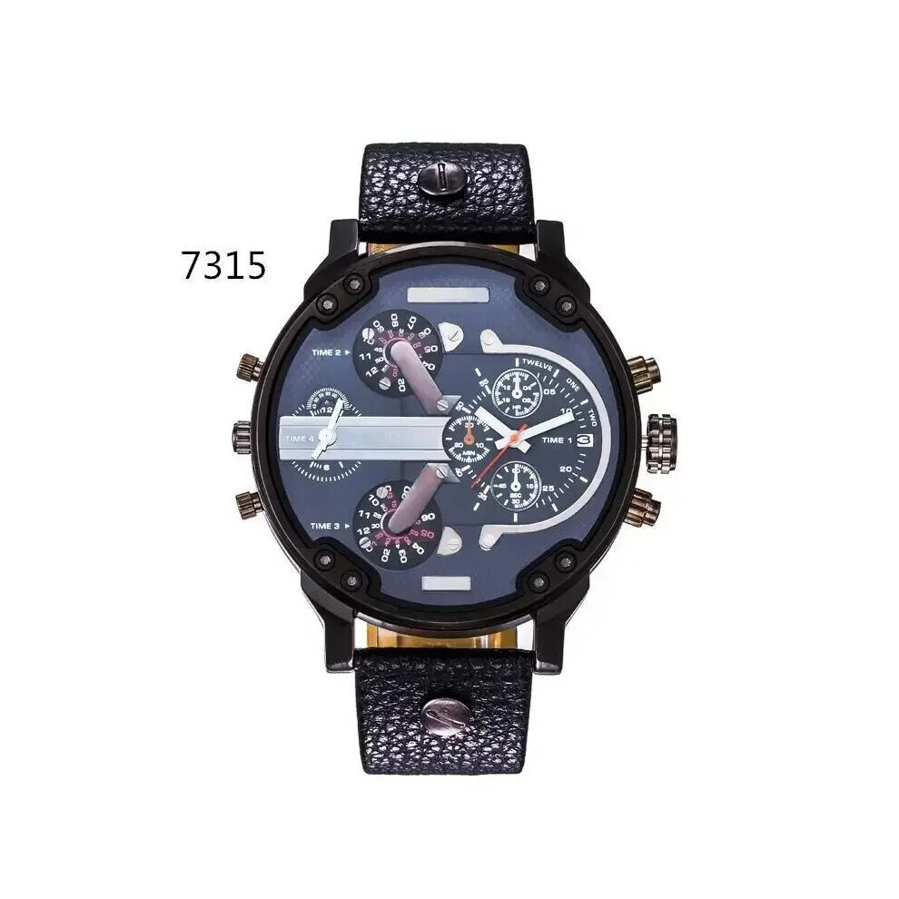 Photos - Wrist Watch  Big Dial Men Watch Luxury DZ Sport Watches for Men Relogio Masculino Full(7315 belt)