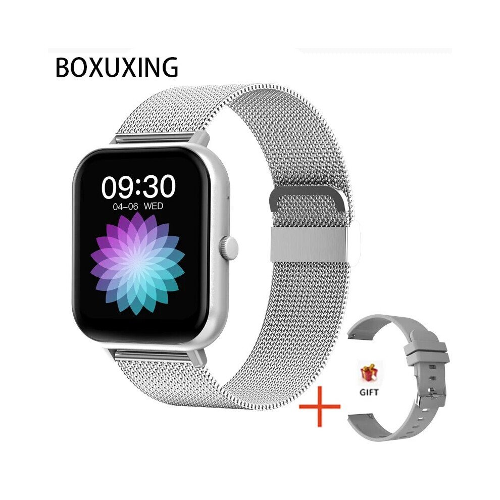 (Mesh Belt ) 2023 Call Smart Watch Women Custom Dial Smartwatch For Android Ios Waterproof Silver 9774027909042