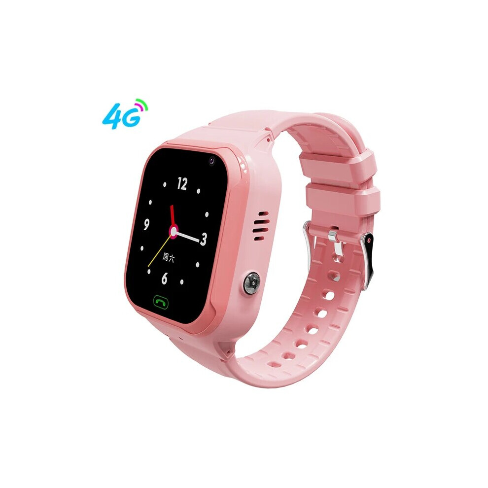 (Pink, GPS smart watch) Kids 4G Smart Watch SOS GPS Location Sim Card Video Call Phone Watch Camera