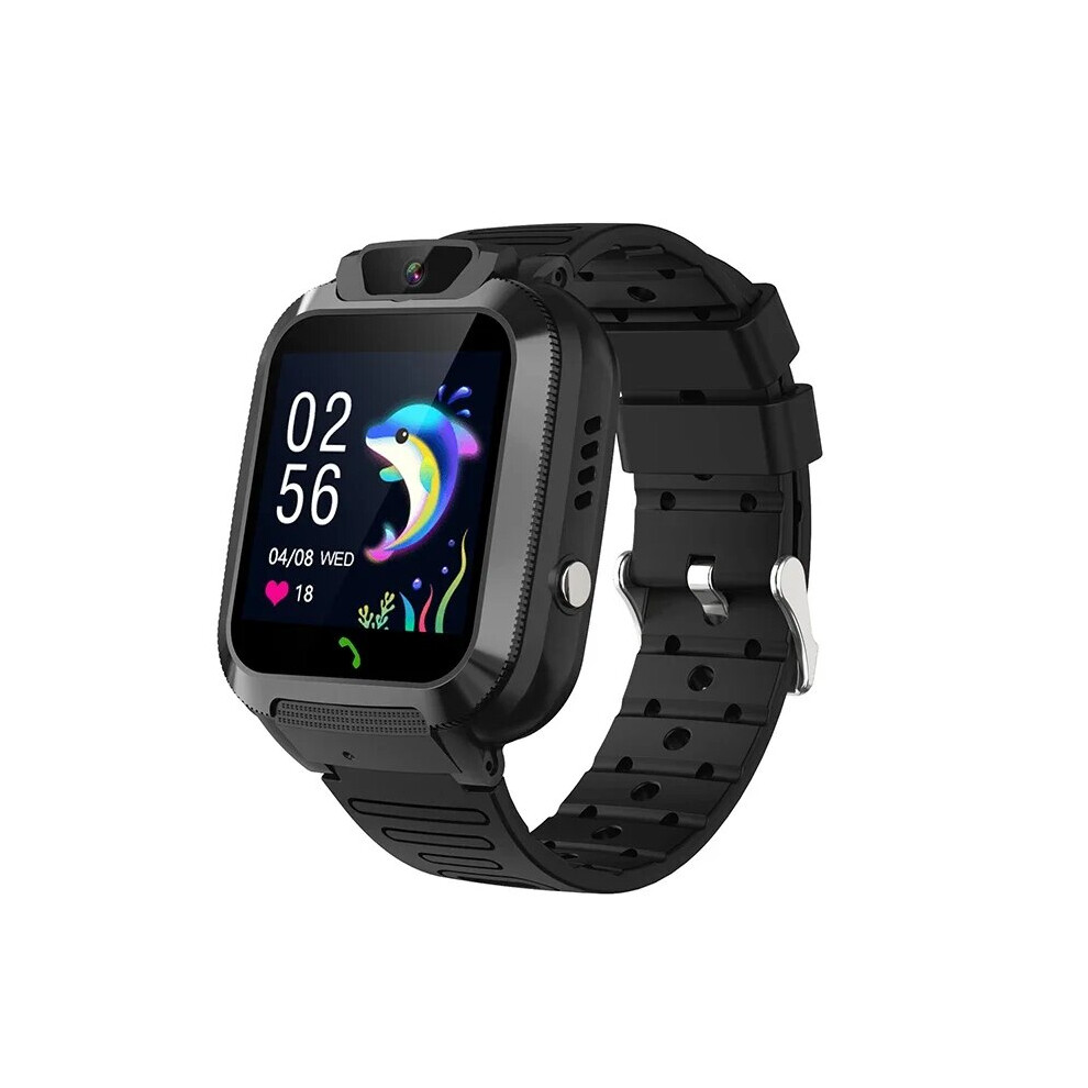 (Black) 4G Kids Smart Watch Sim Card Call Video SOS WiFi LBS Location Tracker