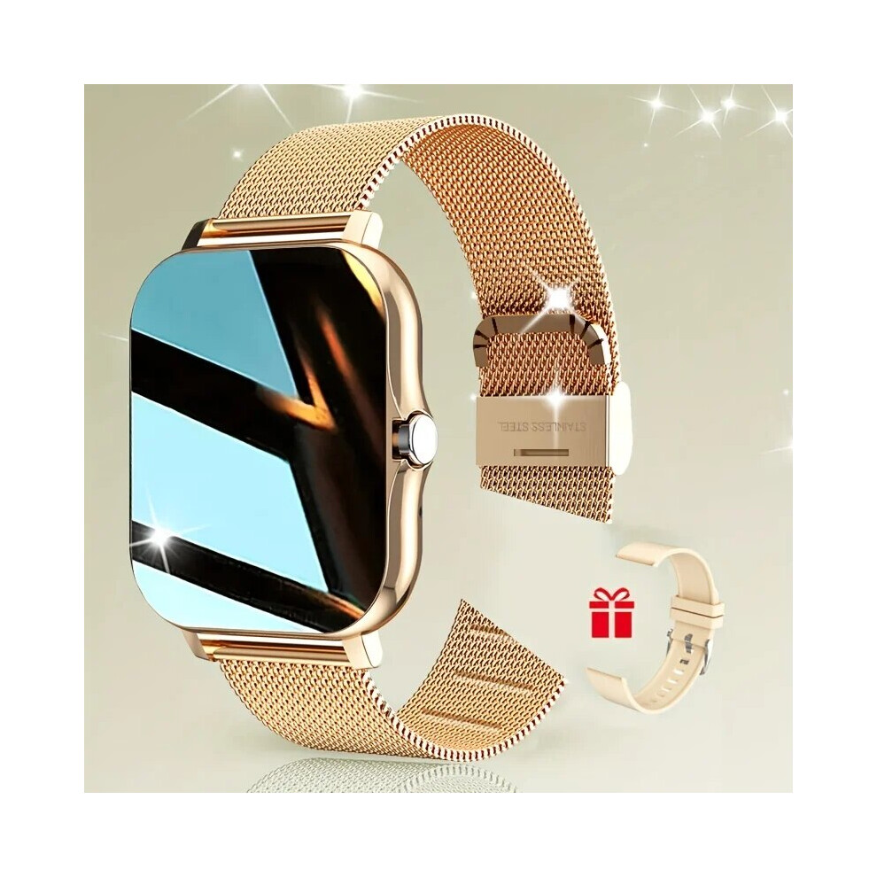 (golden) Bluetooth calling women Smart Watch Sports fitness Waterproof blood oxygen