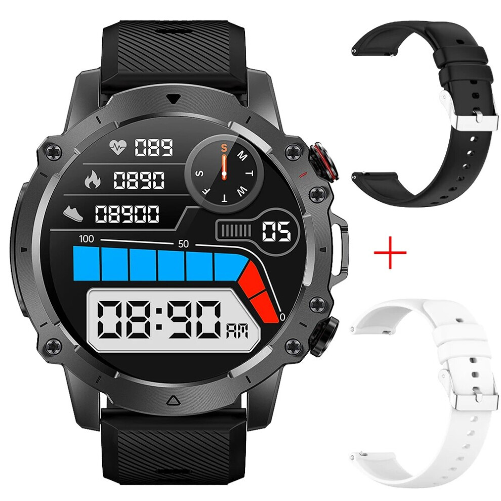 (Black Set 2, 22MM) Lemado FALCON watch for men stainless steel Sports Smart watches waterproof