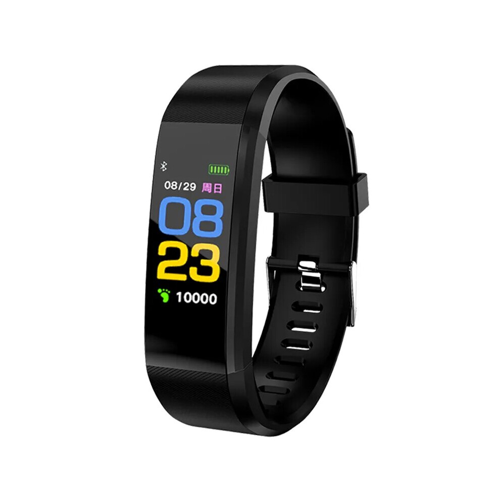 (black) New Mens Womens Smart Wristwatch Fitness Wrist Watch Pedometer Mileage