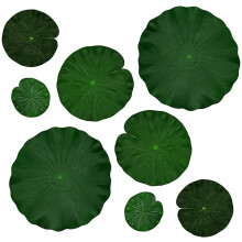 JKSYshop-Artificial Floating Foam Lotus Leaves Decor Pack Of 8(10,15,20, 28Cm)