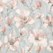 (Blush Pink 198503) Camilla Floral Blossom Flower Vinyl Wallpaper