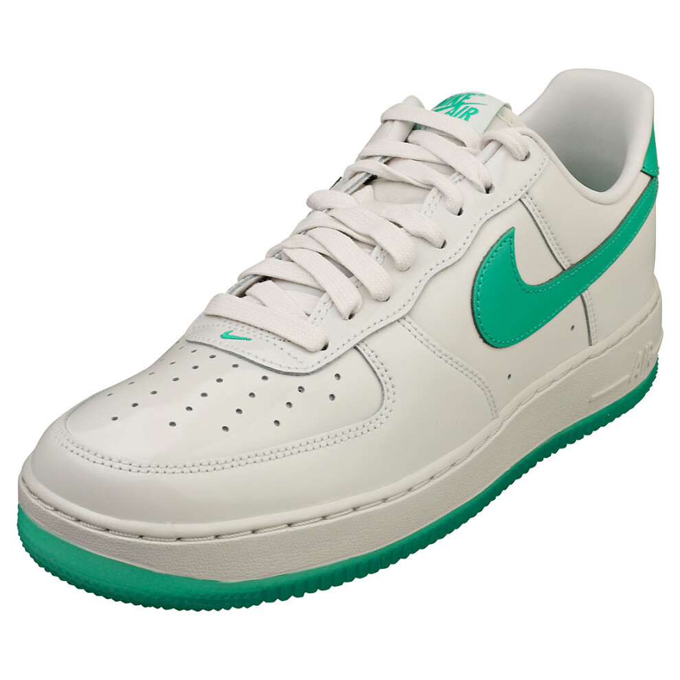 (7) Nike Air Force 1 07 Premium Mens Fashion Trainers in White Green