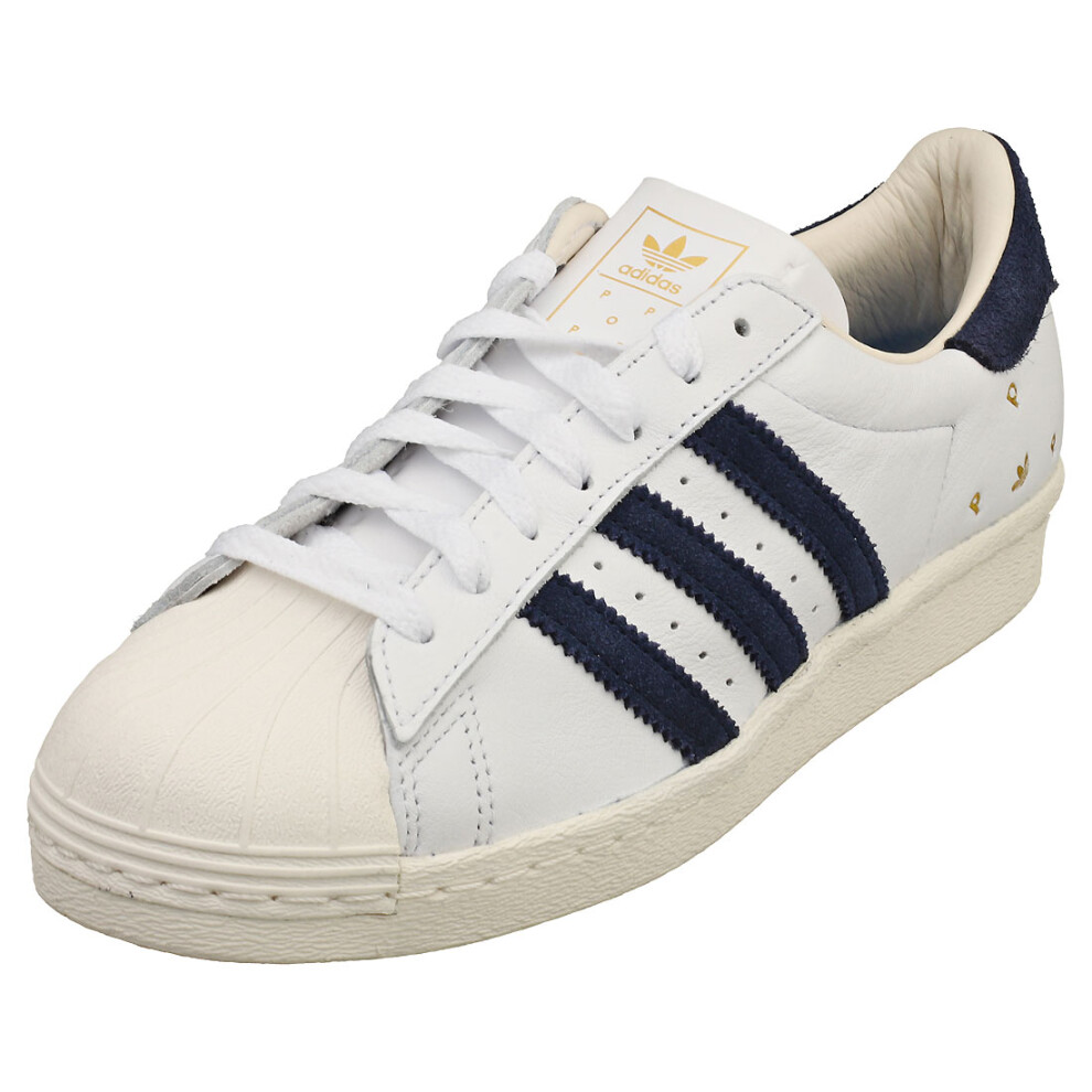 (5) adidas Pop Trading Co Superstar Mens Classic Trainers in White Navy