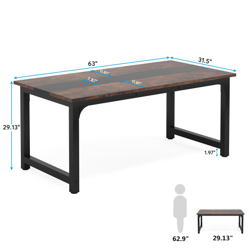 Tribesigns Tribesigns Modern Computer Desk, 63 inch Office Desk Computer Table 1