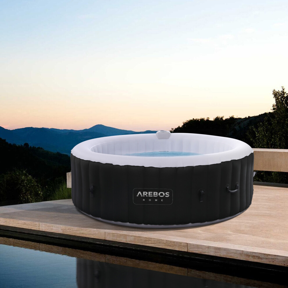 AREBOS Whirlpool Indoor & Outdoor diameter 208 cm LED Display with Heating Round
