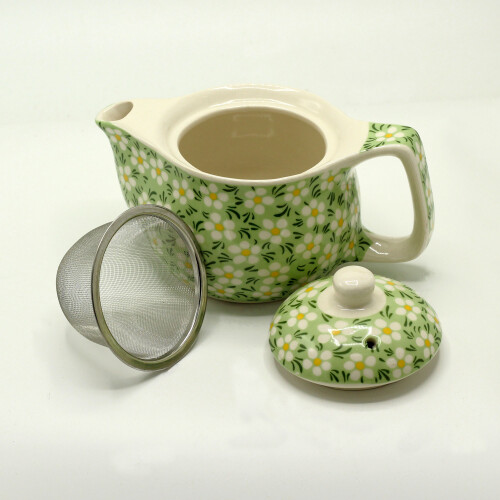 (Green Daisy) Small Herbal Teapots - Assorted 2