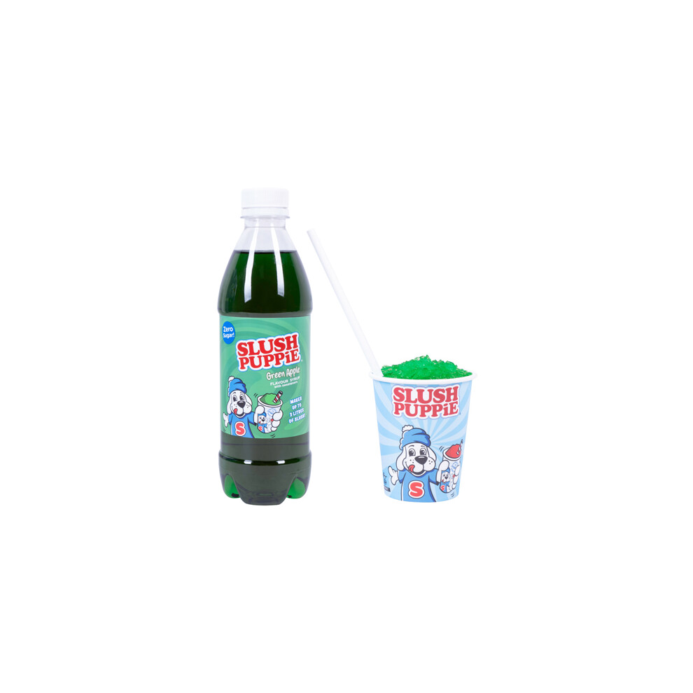 Green Apple SLUSH PUPPiE Syrup - ZERO Sugar. 500ml Green Apple Flavour