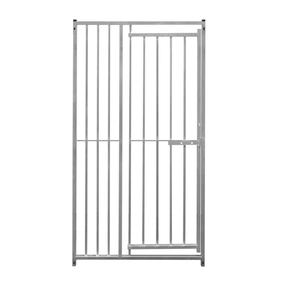 Dog Run Panels With Door Galvanised Steel Pen 8cm Spacing 1.84m x 1m