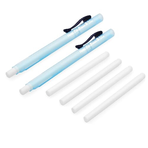 Pentel Pentel Clic Stick Eraser Rubber Holder - Blue Barrel + Clic White Eraser Refills (2)