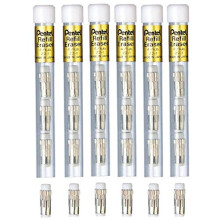 Pentel Refill Erasers For Most Pentel Automatic Pencils & Z2-1N (Pack Of 6 Tubes - 24 Eraser Refills)