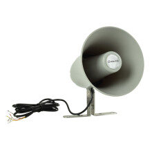 Compact Active Horn Speaker & Bracket 15W IP66 Weatherproof Indoor Outdoor PA