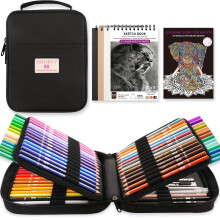 HIFORNY 80 Coloured Pencils Set for Adults Colouring ? 72 Colours Colouring Pencils with Extras,Artists Soft Core,Drawing Pencils Art Craft Supplies