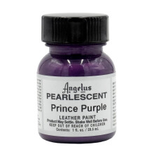 Angelus Pearlescent Leather Paint, Prince Purple, 1oz For Customizing Shoes, Boots, Jackets, Shirts, Sneakers, & More- Made in USA
