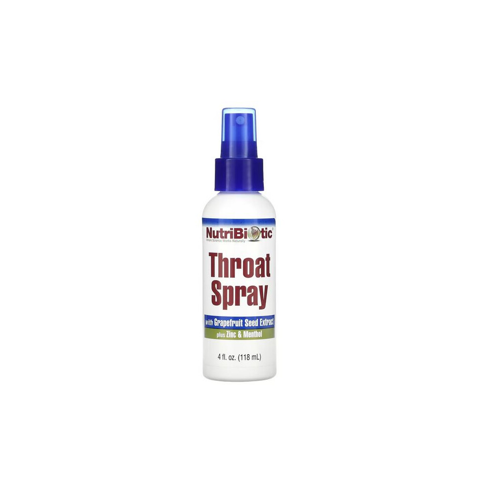 Nutribiotic Throat Spray With Grapefruit Seed Extract 4 Fl Oz (118 Ml)
