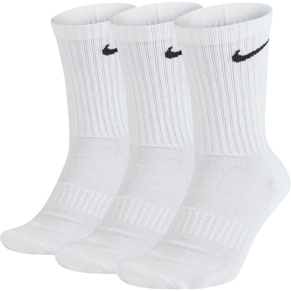 Nike (Large) Unisex Everyday Cushioned 3 Pairs Crew Socks