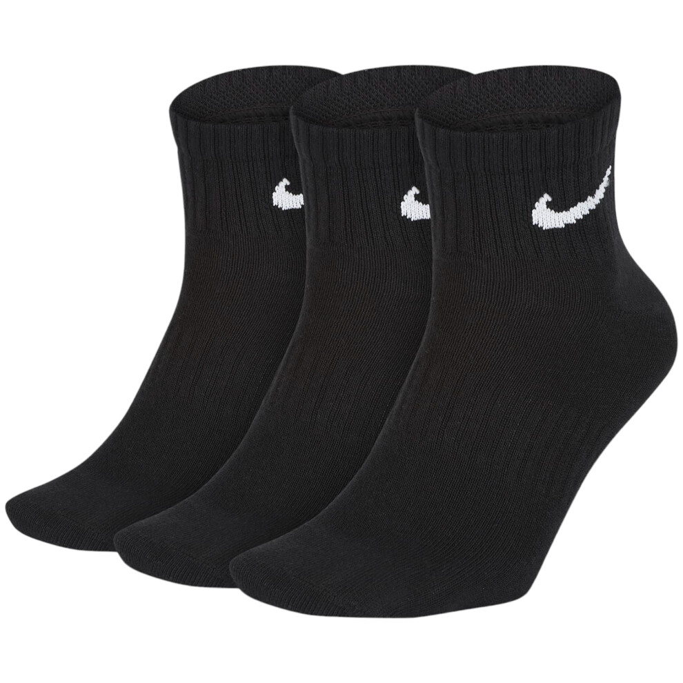 (UK-2-5 / EU-34-38 / S) Nike Dry Cushion Everyday 3 Pairs Ankle Socks