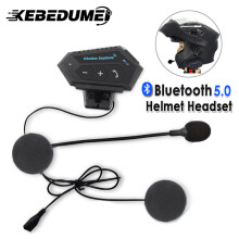 (Hard Microphone) T2 Bluetooth 5.0 CSR Motorcycle Helmet Headsets BT Wireless Moto Stereo