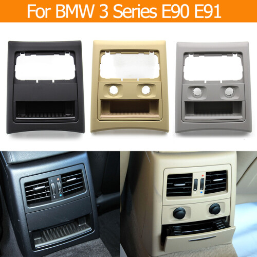 (Model C-Beige) Car Interior Rear Console Ac Conditioner Air Vent Grille Outer Frame Ashtray 1