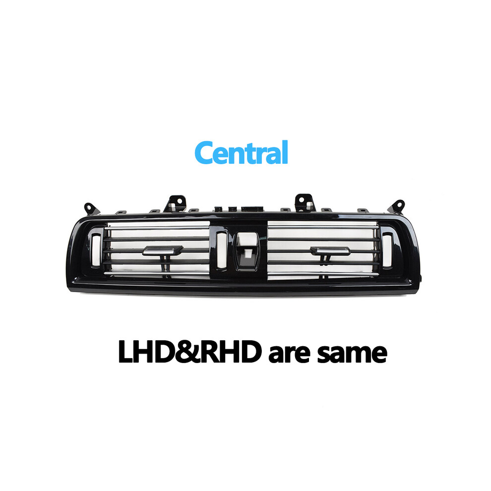 (Central) Car Interior Lhd Rhd Piano Black Front Air Vents Ac Outlet Panel Chrome 8386120262101