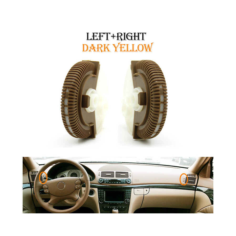 (Yellow-L and R) Car Interior Front Air Conditioner Control Roller Ac Vent Base Rolling-image-OPC-PF2CXKR-NEW