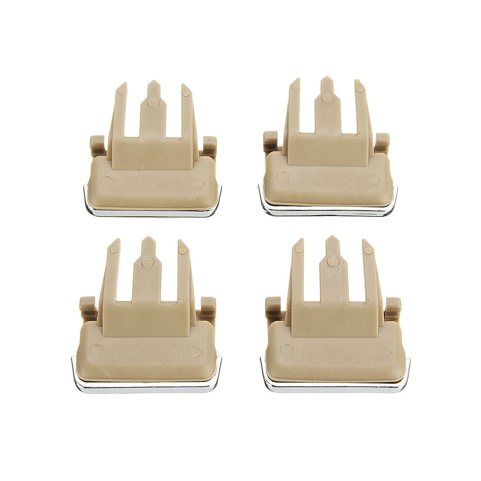 (Beige) Car Interior 4X Car Front Air Conditioning A/C Air Vent Outlet Tab Air Beige 8386120150828