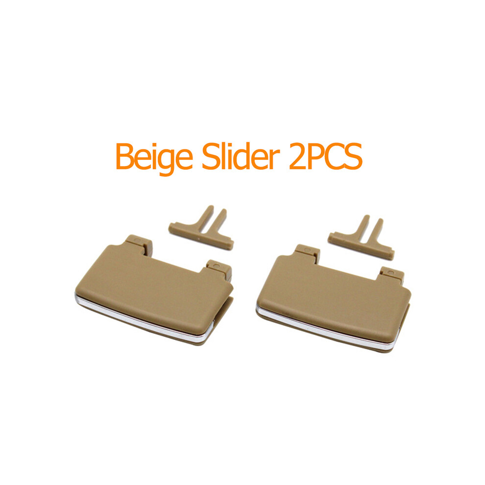 ( Slider 2Pcs) Car Interior Car Interior Rear Air Conditioner Ac Vent Grille Outlet Assembly Beige 8386120193603