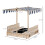 Outsunny Outsunny Kids Square Wooden Sandpit Children Cabana Sandbox Outdoor Playset 5