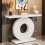 Tribesigns Tribesigns console table, hall table with a round, flower-shaped base 1