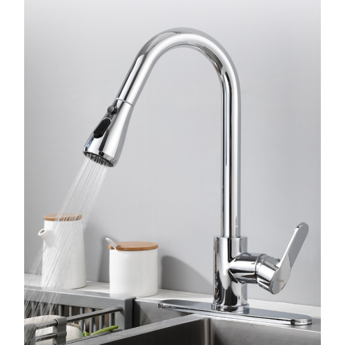 (wire drawing, Modern) Kitchen Sink Mixer Tap with Pull Out Spray,Kitchen Stainless Steel Taps