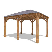Wooden Gazebo 4x3m Pressure Treated Roof Shingles Leviathan Dunster House