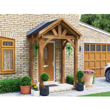 Dunster House Wooden Porch Canopy 2m x 1.5m Thunderdam (4 Post Full Height)