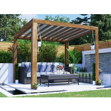 Dunster House TerraCube Clear Roof Wooden Pergola 3m x 2.5m - Pressure Treated Spruce, DIY Ready, 10-Year Guarantee (9791)