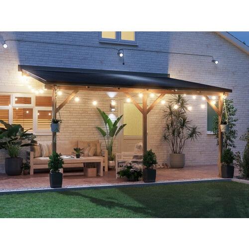 Lean To Gazebo Kit Wall Mounted 4x3m Superfelt Utopia Dunster House 1