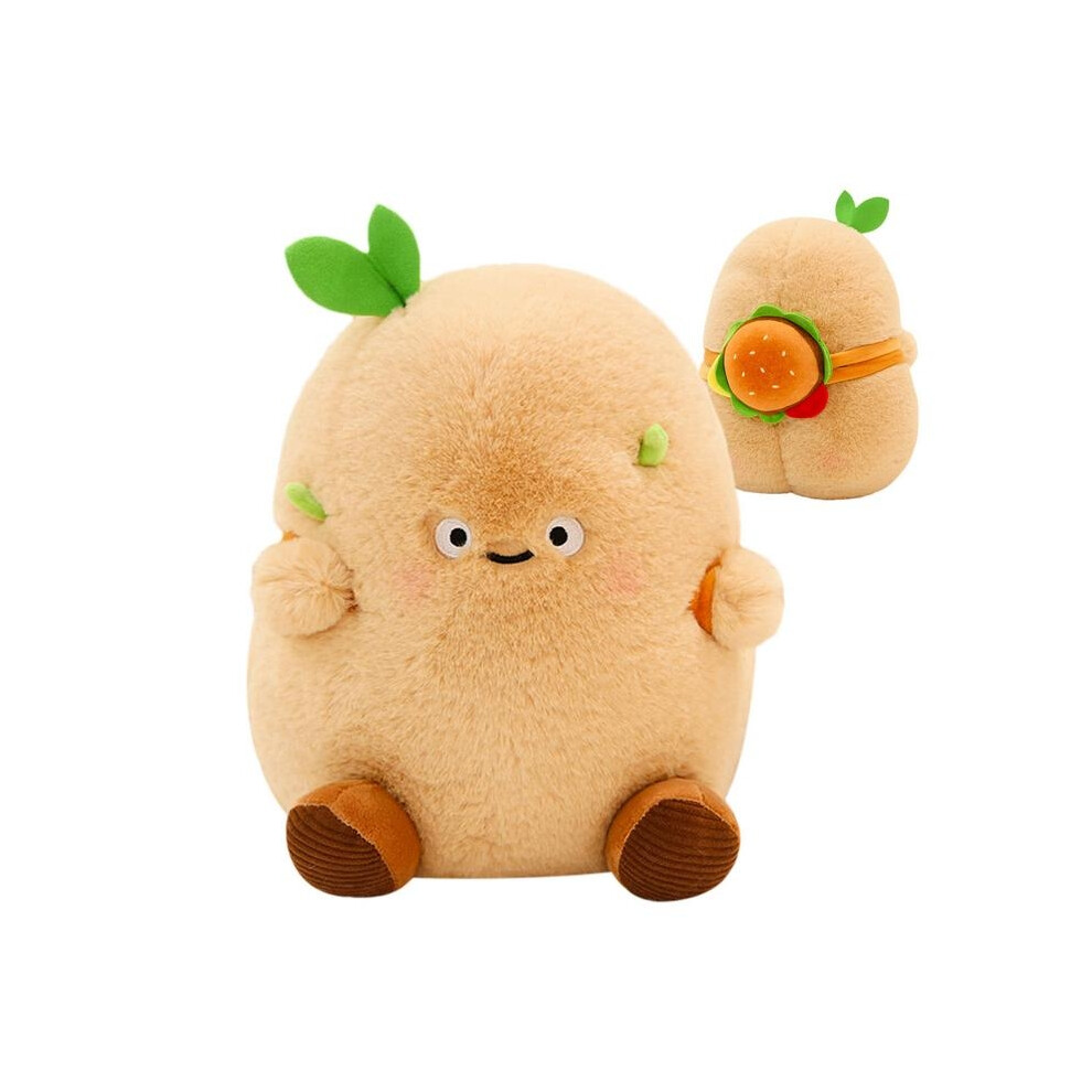 Potato Pillow Potato Plush Soft Toy Adorable Potato With Hamburger Bag For Kitchen Valentine's Christmas Birthday Home