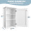 Kitchen Cabinet Single Wall Mounted Storage Cupboard Shelf for Bathroom with Adjustable Shelf 5