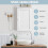 Kitchen Cabinet Single Wall Mounted Storage Cupboard Shelf for Bathroom with Adjustable Shelf 6