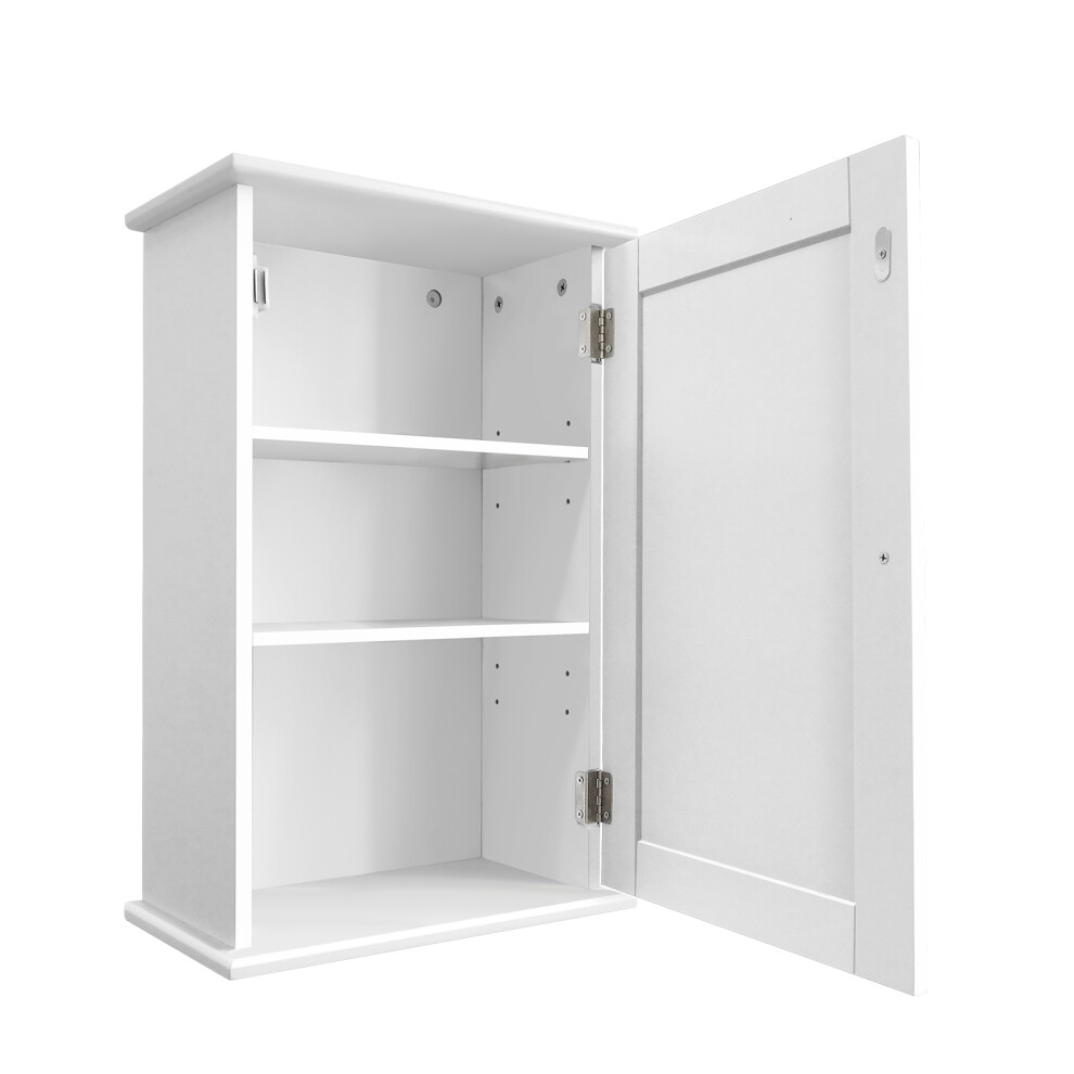 Wall Mounted Cabinet Single Door Storage Cupbord Shelf Organizer Rack for Bathroom Kitchen