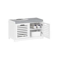 SoBuy FSR23-II-W Hallway Storage Bench Shoe Bench Shoe Cabinet
